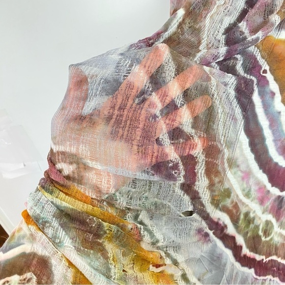 FP Free People We The Free Midi Tunic Dress Womens Small Geode Tie Dye Mesh Back - Picture 9 of 16